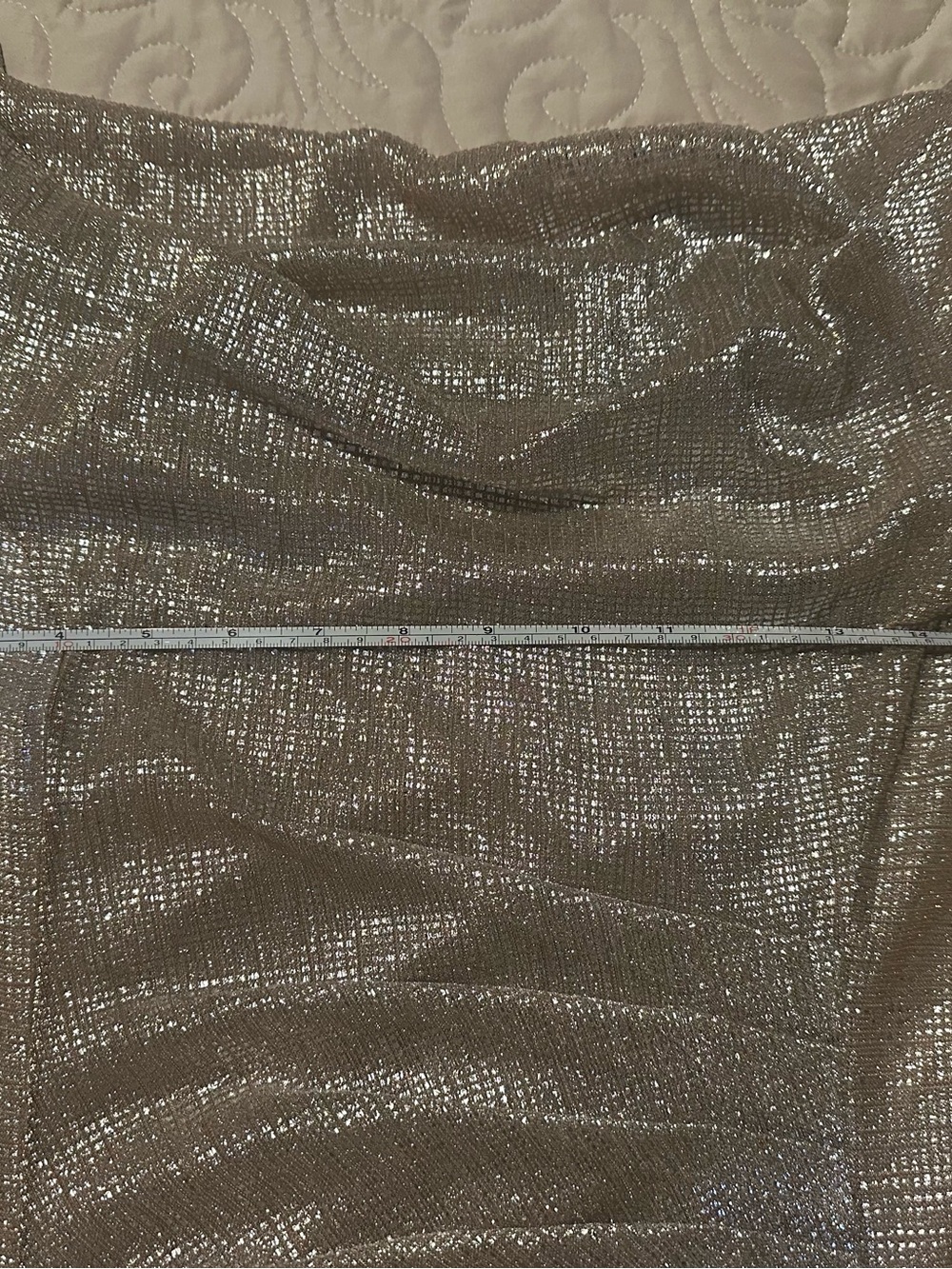 Adrianna Papell Taupe Metallic Dress - Picture 9 of 16